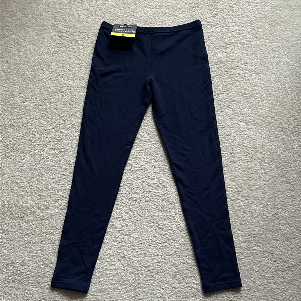 Navy Kirkland Signature French Terry Leggings